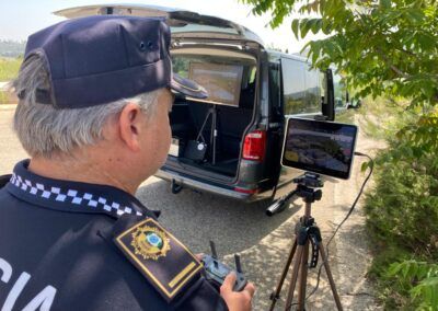 Policía Local practicando